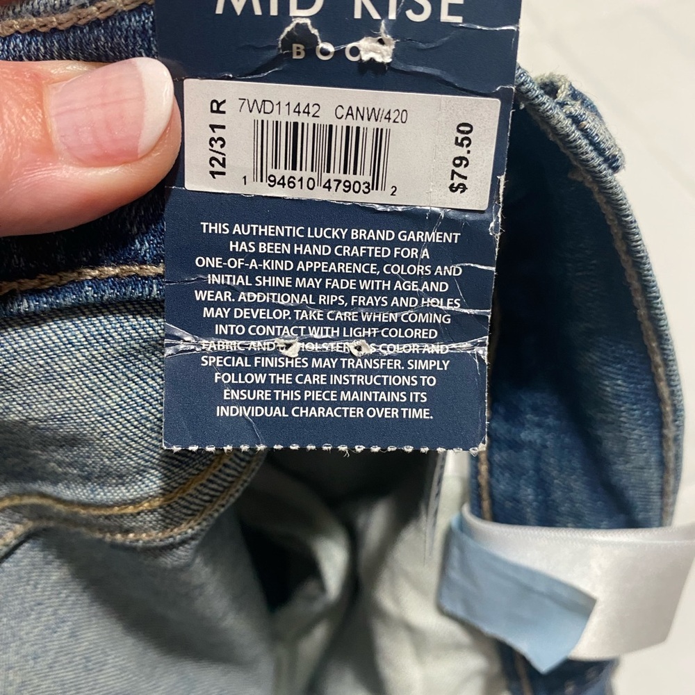 LUCKY BRAND Ava Bootcut Blue Denim Jeans Size 12 NEW WITH TAG - Picture 3 of 7